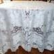 Vintage Quaker Lace Overlay Lace Tablecloth New Old Stock Countess Style 6100 ECS SVFT 72 X 90 Scalloped Edge