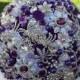 Purple Brooch Bouquet, Custom Purple and White Bridal Brooch Wedding Bouquet , Custom Brooch Bouquet, Keepsake Bouquet, DEPOSIT only