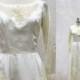 Vintage 50s Wedding Dress, Satin and Lace Bridal Gown, 1950 Bride, Movie Star Gown, Long Ivory Dress, Made in the USA