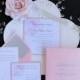 Unique Romantic Light Pink & Silver Sparkling Rose Boxed Wedding Invitation - Vintage  Silver  White  Sparkle  Bling