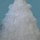Sweetheart neck lace bodice ruffles ball gown wedding dress