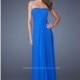 Electric Blue La Femme 19975 - Open Back Dress - Customize Your Prom Dress