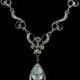 Victorian Wedding Necklace, Statement Bridal Necklace, Swarovski Crystal Wedding Jewelry, Cz Drop Bridal Jewelry, Vintage Necklace, HELENA