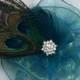 Peacock Feather Corsage Bridesmaid Corsage Magnetic Jewelry