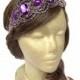 Gatsby Headpiece Plum Purple Flapper Dance Costume Bridal Fascinator Art Deco Headpiece Roaring 20s Headband Wedding Hair Piece Headband