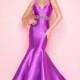 Flash by Mac Duggal 66043L Purple,Turquoise Dress - The Unique Prom Store