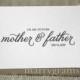 Wedding Card to Your Future Mother and Father in-Law - To My Future In-Laws - Parents of the Bride or Groom Cards CS05