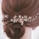 SALE20%-LIMITED TIME Wedding Hair Vine, Bridal Head Piece, Bridal Hair Accessory, Gold Hair Piece, Silver Hair Accessory, Rose Gold Hairpiec