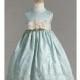Aqua Embroidered Crinkled Taffeta Dress Style: D4010 - Charming Wedding Party Dresses