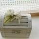 Beach Wedding Treasure Chest Wood Ring Bearer Box With White Starfish and Pearls - For Beach Theme Weddings - Hamdmade