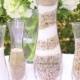 Rustic Personalized Glass Wedding Sand Ceremony Set