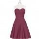 Mulberry Azazie Sofia - Chiffon Knee Length Sweetheart Back Zip Dress - The Various Bridesmaids Store