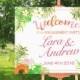 Welcome Sign Poster - Bridal Shower-Wedding- Hawaii- Luau-Tropical Theme- Horizontal-Watercolor Printable- Personalized-YOU PRINT