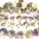 Plum purple and olive green Bridal party bouquet package, Made in colors of your choice, Wedding party bouquets, Paper Bouquets, Boutonniere