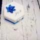 Wedding rings box, wedding pillow elegant white blue cotton lace satin ribbon flower shabby chic cream lace sola flower rings box customised