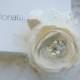 Bridal Hair accessory,Rustic Wedding Hair Piece , Ivory Beige Champagne Burlap Headpiece, Bridal Hair flower,Bridal Hair Wedding Hair Flower