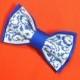 cobalt blue bow tie wedding bowtie embroidered bow ties by Accessories482 groom necktie electric blue mens gift groomsmen ties giftssnavvye