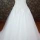 Sweetheart neck beaded lace tulle ball gown wedding dress