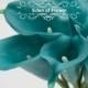 Real Touch Oasis Teal Calla Lilies for Bridal Bouquets, Wedding Centerpieces, Home Decorations, Boutonnieres, Corsage