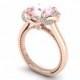 Diamond Engagement Ring, Wedding Rings, Bridal Ring, Venetian Collection By Bridal Rings, Natural Light Peach Pink Morganite and Diamonds