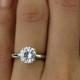 2 ct 14k White Gold Ring, 4 Prong Solitaire Ring, Engagement Ring, Man Made Diamond Simulant, Wedding Ring, Bridal Ring, Promise Ring