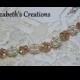 Swarovski Pearl and Fire Polish  Beaded Bracelet, Beaded Bracelet, Peach & Ivory Bracelet, Beaded Pearl Bracelet, Bridesmaid Bracelet