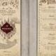 Wedding Menu Harry Potter Marauder's Map - Digital file