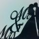 Silhouette Mr & Mrs Bride and Groom Kissing Wedding Cake Topper MADE In USA…..Ships from USA