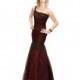 One-shoulder organza evening dress (EVD-1000) - Crazy Sale Formal Dresses