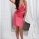 Aurora Pink Damas 52307 - Short Corset Back Dress - Customize Your Prom Dress