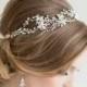 Wedding Hair Vine,  Bridal Head Piece, Bridal Hair Accessory, Ribbon Headband