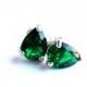 Silver Stud Earrings, Silver Green Studs, Emerald Posts, Emerald Post, Earrings, Green Studs, Lux Stud Earrings, Lux Post Earrings, Elegant