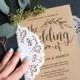 Vintage Wedding Invitation, Printable Wedding Invitations, Kraft Wedding Invitation, 5-Piece Suite, Editable Text, VW01