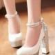 High-heeled Shoes Sparkle Bling Wedding Shoes For Women With High Platform And Ankle Strap