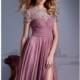 Affordable Cheap 2014 Ruched Beaded Short Sleeves Gown By Terani Couture Evening - Cheap Discount Evening Gowns