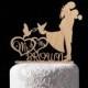 mr and mrs name customised cake topper wedding cake topper monogram cake topper dove engagement topper personal wedding cake decoration gold