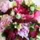 Boho wedding bouquet, Bride's bouquet in white, pink and dark burgandy flowers.  Peonies, dahlias, ranunculas, berries, buds and amaranthus.