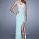 Hot Coral La Femme 20923 - High Slit Dress - Customize Your Prom Dress