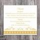DIY Wedding Details Card Template Editable Text Word File Download Printable Details Card Yellow Gold Details Card Elegant Enclosure Cards