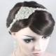 JULIA - The Great Gatsby Inspired Crystal Bridal Headband, 1920s and 1930s Headpiece, Wedding Rhinestone Head band, Bridal Headpiece
