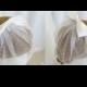 Short Mini Veil, Bridal Veil, lace veil, Bow Veil, Birdcage Veil with Bow, Bridal Birdcage Veil-V153dot