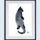 Black cat Print  downloadable watercolor printable poster Digital Wall Decor Wall Art Instant Download Art Print