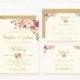 Floral Wedding Invitation Printable Wedding Invitation Suite Rustic Wedding Invite Boho Wedding Invite Peonies Wedding Invite Boho Set