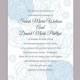 DIY Wedding Invitation Template Editable Word File Instant Download Printable Invitation Blue Invitation Flower invitation Rose invitation