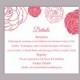 DIY Wedding Details Card Template Editable Word File Download Printable Details Card Fuchsia Details Card Floral Rose Information Cards