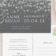Champagne Bubbles Save the Date Postcard / Magnet / Flat Card - Sparkle Save the Date, Lights Save the Date, Champagne Save the Date