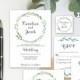 Garden Wedding Invitation Printable, Wedding Invitation Suite Template, Invitation Set, , Editable PDF - you personalize at home.
