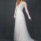 Beautiful Lace Long Sleeve Wedding Dress with Silk Chiffon and Soft English Tulle Skirt - Zoey Dress