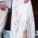 Boho wedding dress, lace wedding dress, Bohemian wedding dress