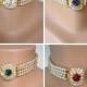 Pearl Bridal Choker, Great Gatsby, Pearl Choker, Bridal Jewelry, Pearl Necklace, Sapphire, Emerald, Diamond, Ruby, Art Deco Statement